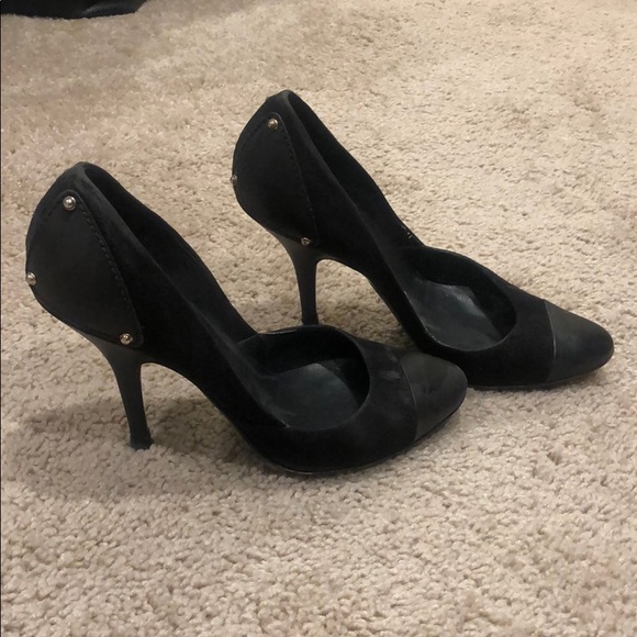 gucci black suede pumps